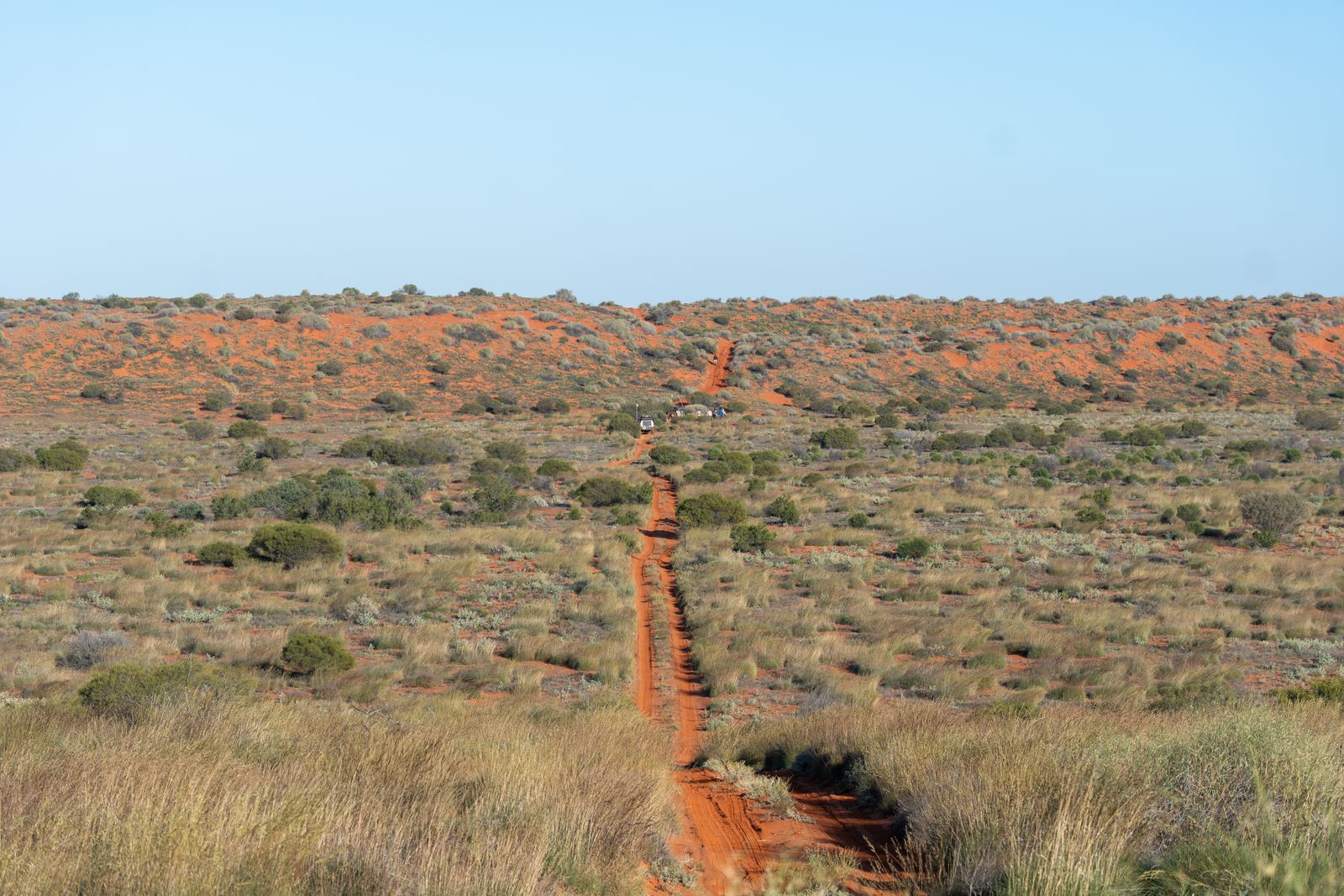 Straight sealed road through the Australian outback